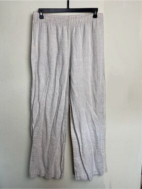 Chico's | Beige Wide Leg Linen Trousers 3 (XL/18)
